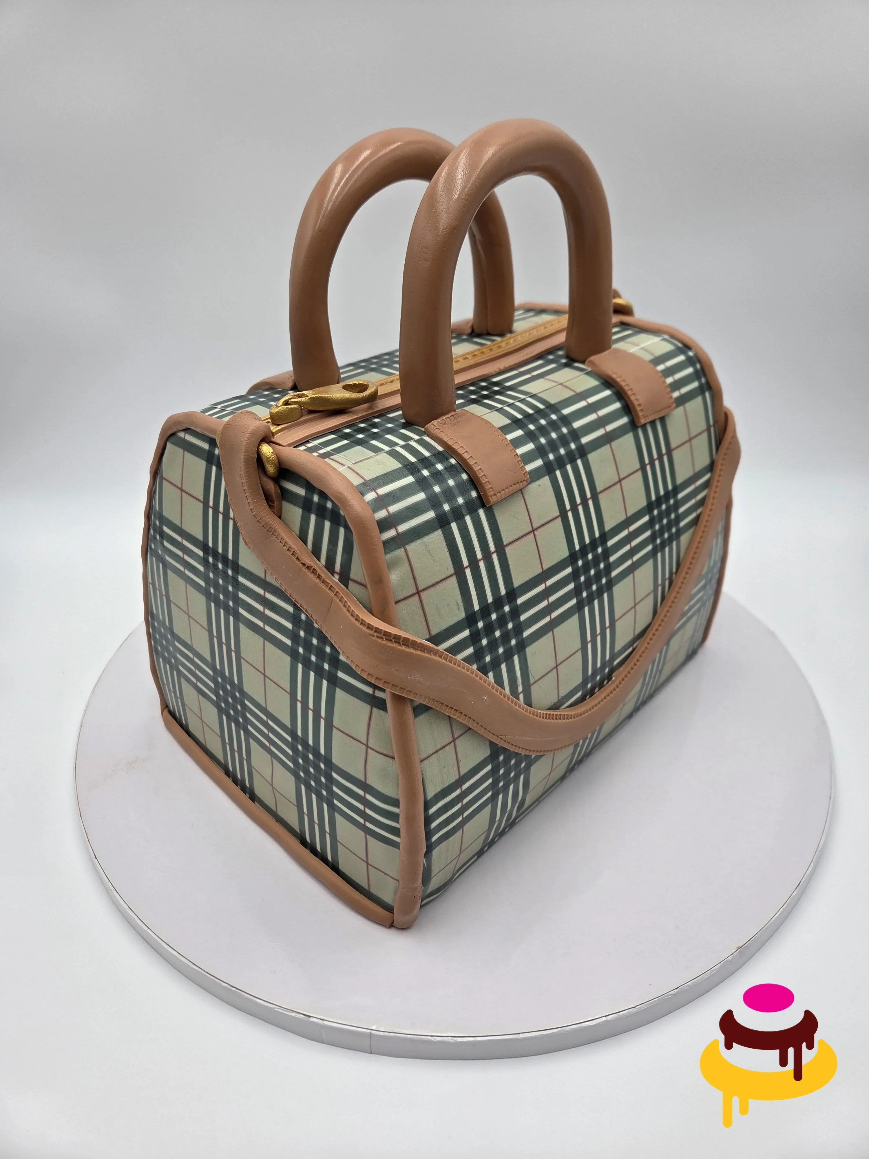 Custom plaid designer handbag realistic cake San Francisco Bay Area